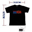 Sound and Music Activated EL Visualizer VU-Spectrum Dancer T-shirt - M (4*AAA)