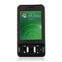 N96 Windows Mobile 6.1 tarjeta dual de doble modo de espera de pantalla plana táctil del teléfono celular negro (tarjeta de 2GB TF) (sz05440292)