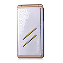 Q99 doble doble tarjeta de espera cuádruple banda ultra delgada tapa de oro y plata teléfono celular (tarjeta de 2GB TF) (sz05450356)