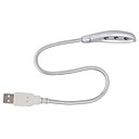 3-led light USB pour ordinateur portable (argent)