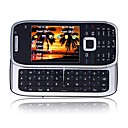 E75 quad estilo banda dual para tarjetas wifi tv espera dual de doble java qwerty cubierta de metal de la cámara teclado deslizante lado del teléfono