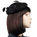 Audrey Hepburn veer decoratieve bloem 100% wol vrouwen hoed (hat-006-0741)