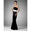 Trumpet/ Mermaid Strapless Sweep/ Brush Train Satin Bridesmaid/ Wedding Party/ Evening Dress (FSD0226)