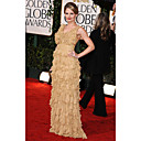 Jennifer Morrison Sheath/ Column V-neck Floor-length Sleeveless Chiffon/ Elastic satin Golden Globe/ Evening Dress (FSH0558)