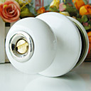 High Quality Ceramic Door Knob with Lock (Porcelain Door Knob) (0768-W07-SST BK)