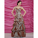 A-line Spaghetti Straps Floor-length Taffeta Mother of the Bride Dress