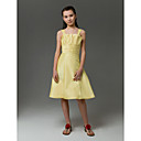 A-line Straps Knee-length  Taffeta Junior Bridesmaid Dress