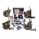 Livraison gratuite Kit Professionnel TATTOO MACHINE série complète avec 4 mitrailleuses tatouage (0359-02.07-C015)