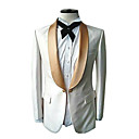 Een button midden-vented shawl revers wol bruidegom wear / smoking / heren pak jas en broek