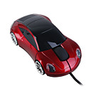 auto sportive stile mouse ottico USB wired (rosso)