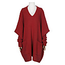 v manches chauve-souris encolure lâche avec poignets Women's Sweaters (1001bc108-0736)