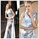 Trumpet / Mermaid V-neck Ankle-length Sleeveless Elastic satin Quick Delivery/ Evening Dress (OFGC382)