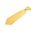 100% Silk Arrow Dyed Pure Yellow Tie Groom Wear Accessories