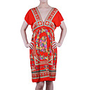 Scollo a V profondo indietro Bared / maxi vestiti / vestiti delle donne (1801bd017-0736)