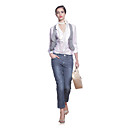 lange mouwen opstaande kraag geplooid shirt / vrouwen shirts (4201bd001-0857)