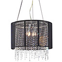Chrome And Black 5-light Crystal Chandelier(0863-4552)