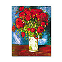 met de hand geschilderde olieverf klaprozen 1886 vincent van.gogh met gestrekte kader