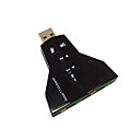 External 7.1 USB 3D Audio Sound Card Adapter for Desktop Notebook - Portable Convenience Design- Double USB Mic - Headset - LED Indicators (SMQ4603)