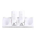 2*2800mAh Rechargeable Batteries + Blue Light Charger + Nunchuck Stand for Wii Remotes