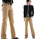 New Arrival Men's Long Straight Leg Relaxed Fashion Black Beige Yellow Cotton Pant (0531-5.31-131)