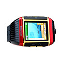 W08 Water Resistant Qaud Band Bluetooth Mp3 / Mp4 Player Watch Cell Phone Red and Gold (2GB TF Card)