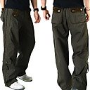New Arrival Men's Long Straight Leg Relaxed Fashion Blue Dark Grey Beige Yellow Cotton Pant (0531-5.31-134)