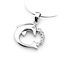 mooie 925 sterling zilver met cz zirconia decoratie geplatineerd hanger (0801 tot 11693)