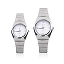 moda reloj de acero inoxidable para una pareja