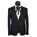Single-Breasted 2 Button Non-vented Notch Lapel Wool Groom Wear/ Tuxedo/ Men's Suit Jacket (PMLFXZ0106)