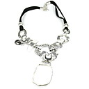 toque de calidad y magnífico collar de plata antigua felicidad (0986-jlyn56)