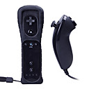 afstandsbediening met siliconen huls + nunchuck controller voor Wii (zwart)