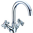 CLEARANCE -Two Handles Chrome Centerset Bathroom Sink Faucet 1033-JF-142-G