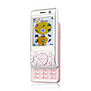 Mini Dual SIM Slide Cell Phone + Dual Camera + Bluetooth (Pink)