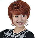 Capless Short High Quality Synthetic Nature Look Auburn Straight Hair Wig