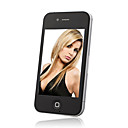 quad + f089 doble tarjeta wifi tv banda java FM Bluetooth 3.5 pulgadas de pantalla táctil teléfono celular negro (tarjeta de 2GB TF) (sz05630093)