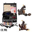 damas de première qualité fabriqués à la main 2 machines de tatouage kit avec alimentation supérieure conduit (ly023)