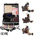 damas de première qualité fabriqués à la main tatouage 3 machines kit avec alimentation supérieure conduit (ly085)