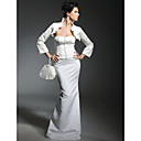 Trumpet/Mermaid Sweetheart Floor-length Satin Wedding Dress With Long Sleeve Wrap