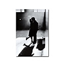 Handmade Couple Kissing Good-bye in Train Station Painting  (0192-YCF103736)