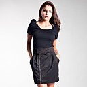 Zipper Special Design Pleated Skirt / Women's Skirts (FF-8201BE004-0497)