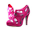 schoenleest hoge hakken korte laars met stiksels doek mode-schoen (0987-ca33151)
