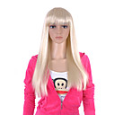 Capless Extra Long Top Grade Quality Synthetic Light Blonde Straight Hair Wig