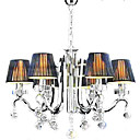 Iron Chrome 6-light K9 Crystal Chandelier With Lamp Shade (0835-AD88117)
