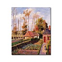 Stretched Handmade Varengeville,Sunset Painting by Camille Pissarro (0192-YCF103905)