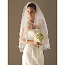 2 Layer Fingertip With Beading Wedding Veil