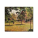Stretched Handmade The Barn,Morning,Eragny Painting by Camille Pissarro(0192-YCF103937)