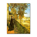 Stretched Handmade Louveciennes The Road to Versailles  1870 Painting  by Camille Pissarro (0192-YCF103898)