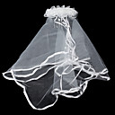 Gorgeous Satin/ Lace With Rhinestone/ Imitation Pearl Wedding Flower Girl Veil/ Headpiece Combs
