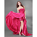 High Low A-line Strapless Taffeta And Sequin Evening/ Cocktail Dress