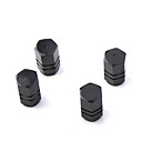 luxe bandventielen caps / stengels zwart voor in de auto (4 stuks per verpakking)